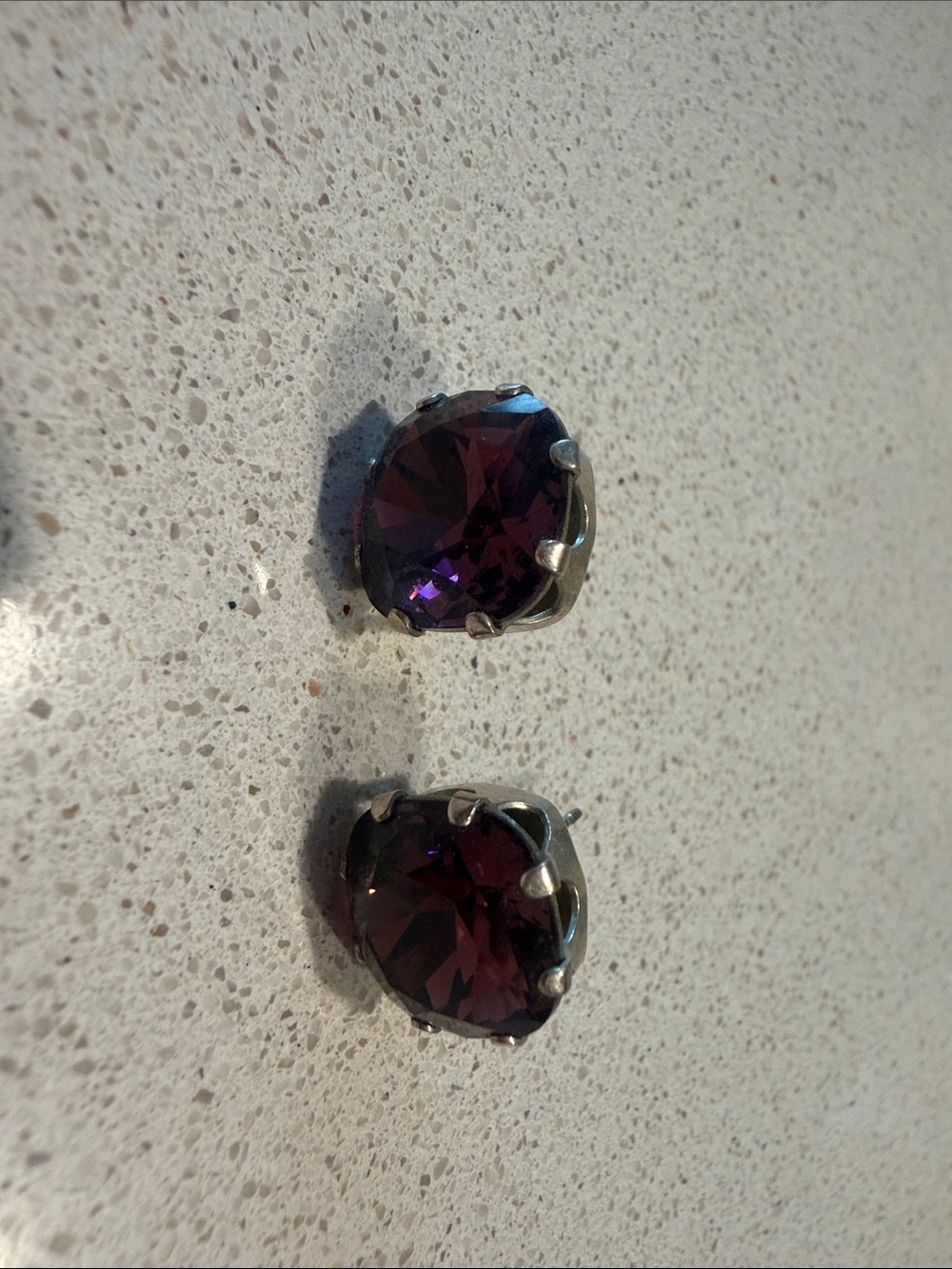 Jojo Loves You Purple Crystal Stud Earrings - Women Jewelry Earrings